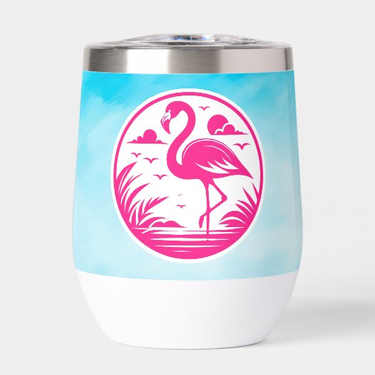 Roze Flamingo Zomer Cirkel Ontwerp-68730 (Voorkant)