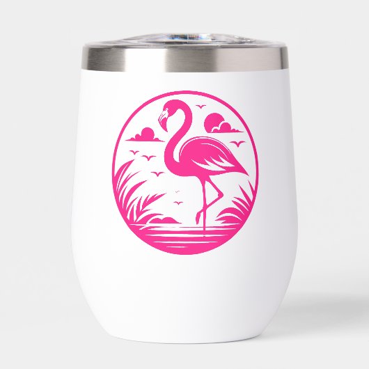 Roze Flamingo Zomer Cirkel Ontwerp-68730 (Voorkant)