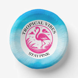 Roze Flamingo Zomer Cirkel Ontwerp-68730 Papieren Kommen