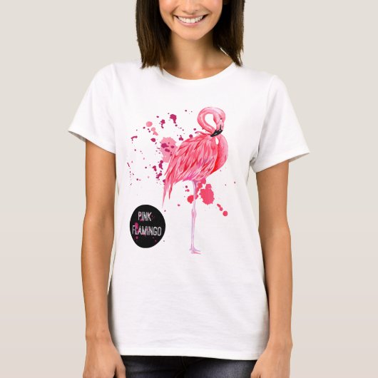 Roze flamingo zomer Gift T-shirt (Voorkant)
