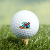 Roze flamingo zomer golfballen (Insitu Shirt)