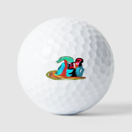 Roze flamingo zomer golfballen