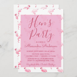 Roze Flamingo Zomer Hen's Party Kaart