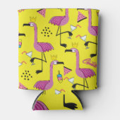 Roze Flamingo: Zomer Mode Patroon Blikjeskoeler (Voorkant)