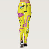 Roze Flamingo: Zomer Mode Patroon Leggings (Achterkant)
