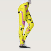 Roze Flamingo: Zomer Mode Patroon Leggings (Rechts)