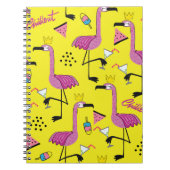 Roze Flamingo: Zomer Mode Patroon Notitieboek (Voorkant)