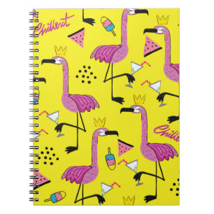 Roze Flamingo: Zomer Mode Patroon Notitieboek