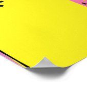 Roze Flamingo: Zomer Mode Patroon Poster (Hoek)