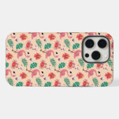 Roze Flamingo Zomer Tropisch Patroon-23123 iPhone Hoesje (Achterkant horizontaal)