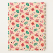 Roze Flamingo Zomer Tropisch Patroon Planner (Achterkant)