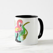 roze flamingo zomer vlam mok (Voorkant rechts)