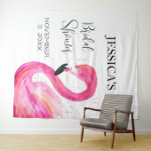 Roze Flamingo Zomer Vrijgezellenfeest Diervogel Wandkleed (In Situ (horizontaal))