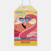 Roze Flamingo Zomerfeest Cadeaulabel (Voorkant)