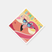 Roze Flamingo Zomerfeest  Servet (Hoek)