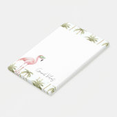 Roze Flamingo Zonnebrillen Palmbomen Goede Vibes Post-it® Notes (Schuin)