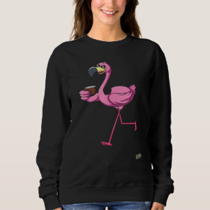 Roze Flamingo Zonnewijzer Drinkt Kokosnoot Trui
