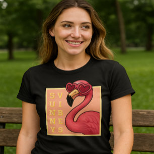 Roze Flamingo Zonnige Sfeer T-shirt
