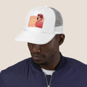 Roze Flamingo Zonnige Sfeer Trucker Pet (In situ)