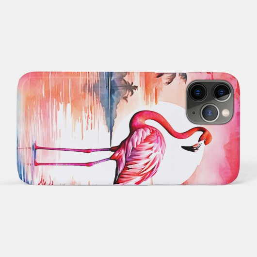 Roze flamingo zonsondergang Case-Mate iPhone case (Achterkant (horizontaal))