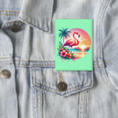 Roze Flamingo Zonsondergang Clipart-93938 Button (Insitu)