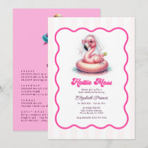 Roze Flamingo Zwembad Feest Bachelorette Weekend
