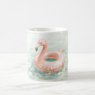 Roze Flamingo Zwembad Geniet van de Kleine Dingen Koffiemok