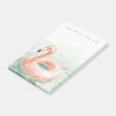 Roze Flamingo Zwembad Geniet van de Kleine Dingen Post-it® Notes (Schuin)