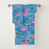 Roze flamingo zwembad speelgoed bad handdoek (Insitu)