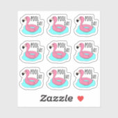 Roze Flamingo Zwemring Badkamer Dag Bujo Planner Sticker (Vel)