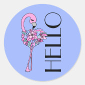 Roze Flamingobloemen Sticker (Voorkant)