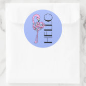 Roze Flamingobloemen Sticker (Tas)