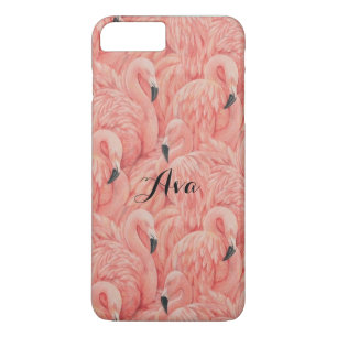 Roze flamingon gsm-behuizing 	iPhone 8/7 plus hoesje