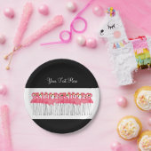 Roze flamingontwerp voor poolpartijen papieren bordje (Feest)