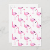 Roze Flamingo's 2 2 Briefkaart (Voorkant / Achterkant)