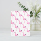 Roze Flamingo's 2 2 Briefkaart (Staand voorkant)