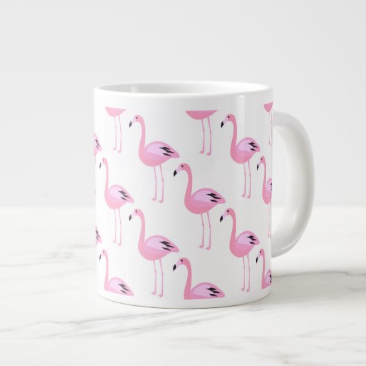 Roze Flamingo's 2 Grote Koffiekop (Voorkant rechts)