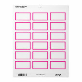 Roze Flamingo's Adresetiketten Etiket (Full Sheet)