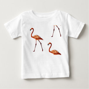 Roze Flamingos Baby Fijne Jersey T-shirt