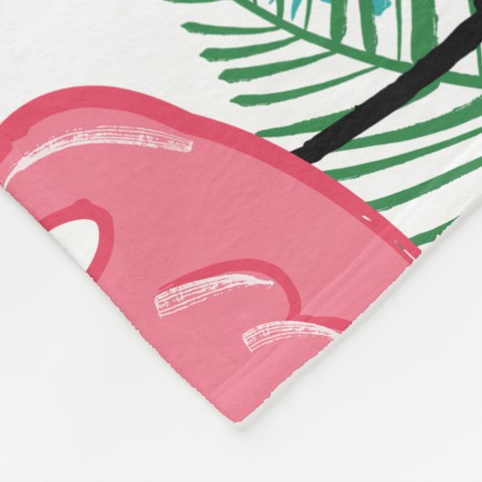 Roze Flamingos Baby Maandelijkse mijlpaal Fleece Deken (Hoek)