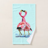 Roze Flamingo's badhanddoeken Bad Handdoek (Handdoek)