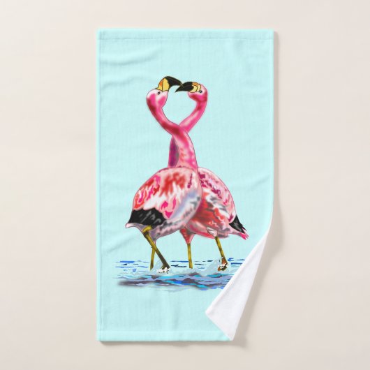 Roze Flamingo's badhanddoeken Bad Handdoek (Handdoek)