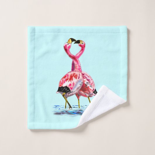Roze Flamingo's badhanddoeken Bad Handdoek (Wasdoekje)