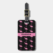 Roze Flamingo's Bagagelabel (Voorkant verticaal)