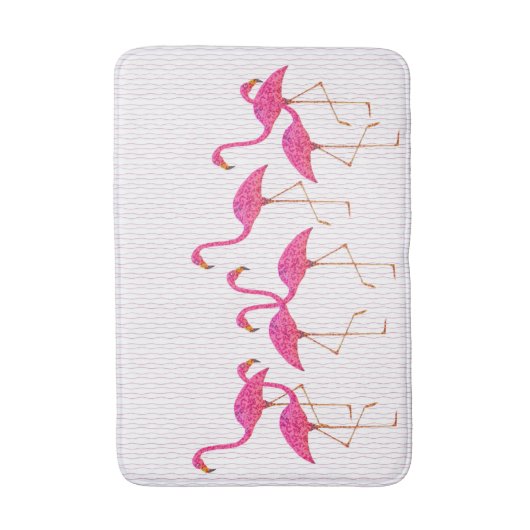 Roze Flamingos Bath Mat (Voorkant Verticaal)