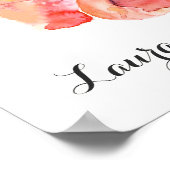 Roze flamingos Beach Weddenschap Welkom Poster (Hoek)