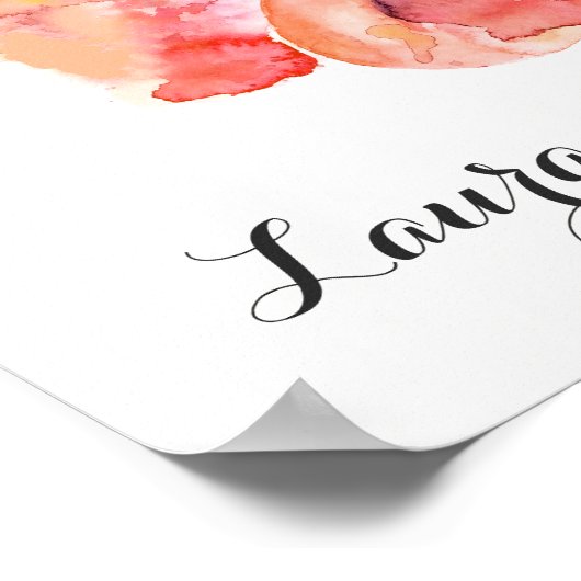 Roze flamingos Beach Weddenschap Welkom Poster (Hoek)