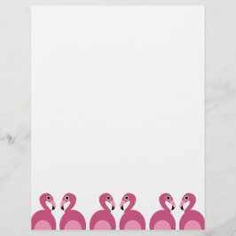 Roze flamingos Border - Letterheadfabriek