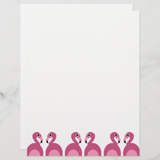 Roze flamingos Border - Letterheadfabriek (Voorkant / Achterkant)