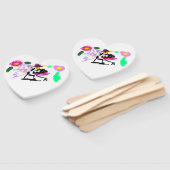 Roze flamingo's bruiloft handwaaier (Niet-gemonteerd)